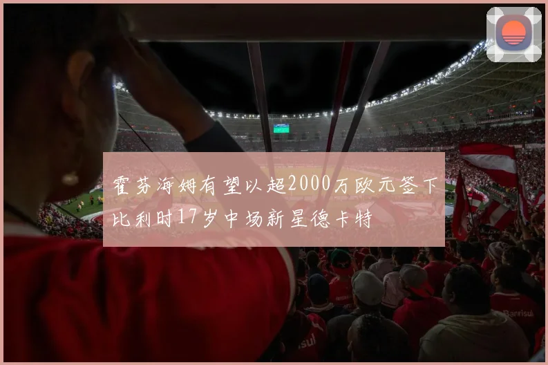 霍芬海姆有望以超2000万欧元签下比利时17岁中场新星德卡特